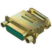 Amphenol Positronic RD25S10HT20 Receptacle D-Sub Female Connector 25P Crimp Zinc Shell Backshell Assembly Jackscrews