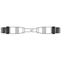 Banner Engineering SXA-DEE2M-830F Sensor Cables / Actuator Cables Cordset: Double Ended M12; 8-pin Straight Male; 8-pin Straight Male; 9.1 m 8x24 Shielded Black PVC Jacket; Nickel-Plated Brass Coupling Nuts