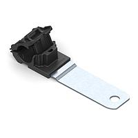 HellermannTyton 151-01647 Ratchet Clamp Ratchet P-Clamp, 0.52 - 0.77" Bundle Dia, 180 Long, 0.26" Hole Dia, PA66HIRHSUV/ST/ZN, Black, 200/ctn