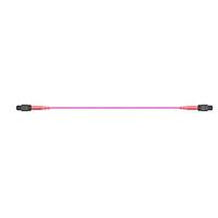 HUBER+SUHNER MA24_MTMM_MTMM_O430y_10.0_LL Fiber Optic Cable Assemblies MTP24 male-MTP24 male, MM, pol. A, 3mm, heatherviolet, OM4