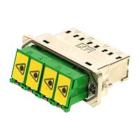 Molex 106123-0650 Adapters LC EMI QUAD ADAP GREEN REAR MNT SCREW
