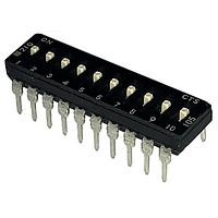 CTS Electronic Components 210-10MS DIP Switches 10 switch sections SPST