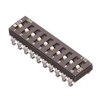 CTS Electronic Components 219-10MSTJRF DIP Switches SURFACE MOUNT, GOLD DIP SWITCH, 10-POLE, MEDIUM ACTUATOR, BOTTOM SEAL, TAPE SEAL, J-BEND, REEL, OFF