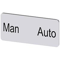 SIEMENS 3SU19000AC810EA0 Labeling Plate, Manu Auto INSCR. LABEL,SILV 12.5 X 27MM, MAN AUTO