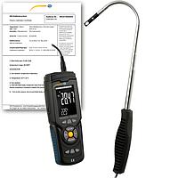 PCE HWA 30-ICA Hot Wire Anemometer (0.3~30.0 m/s; 0~45 °C;  0~999900 m³/min; ISO Calibration Cert.)