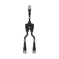 Banner Engineering CSB-M1246M1246 Splitter Cables Splitter Cable; 4-pin M12 Male Trunk 2 m (6.6 ft); Two 4-pin M12 2 m (6.5 ft) Female Branches; Black