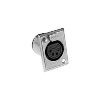 Amphenol Audio AC4FPZ Connectors 4 Pole XLR Female Chassis Mount P Flange Stamped Contacts