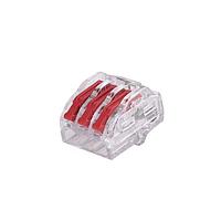 HellermannTyton 148-90060 Splices HelaCon Releasable Wire Connector, 3-Port, (Piece & PA66), Clear, 50/pkg