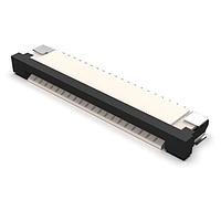 GCT (Global Connector Technology) FFC3B07-20-T Board Mount 20W, 1.0mm FFC Conn, R/A,Bot Cont, Slide, H2.5mm,SMT,Tin,T&R