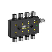 Banner Engineering R95C-8B21-MQ Discrete Modbus Hub R95C Series: 8-port Discrete Modbus Hub; RS485 Interface; Female: Discrete Input/Output M12 4-pin; Male: Modbus M12 4-pin
