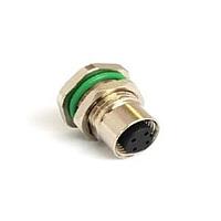 Bulgin PXMBNI12RPF08XPCM16 Straight M12 8P Socket RJ45 Rear Pnl Cu Ni