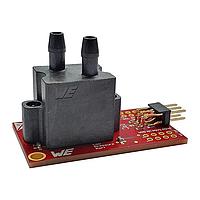 Wurth Elektronik 2513254510492 Pressure Sensor WSEN-EVAL Eval Board Differential Pressure Sensor 3.3V I2C & analog 1pc EV-Board with sensor 2pc pin header 1pc pressure adapter pre-assembled 2pc M3 screws, 2pc precision O-ring