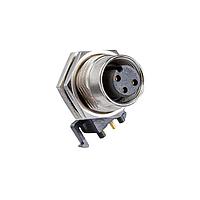 Amphenol LTW M12A-04PFFR-SF8002 Sensor Cables / Actuator Cables M12 Circular Metric Connector, A Code, Metal, 4A, 04 pins, Female Connector, Female Contact, Hexagonal, M16*1.5, Screw Thread, PCB 90 , Receptacle, Front Fastened, IP68 / IP69K