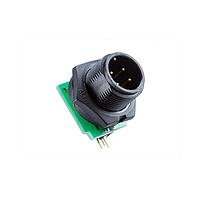 Amphenol LTW BD-07PMMR-LC7001 Standard Circular Connector Ceres, Standard Size, Plastic, 5A, 07 pins, Male Connector, Male Contact, Circular, 2 Points Lock, PCB 90, Receptacle, IP67