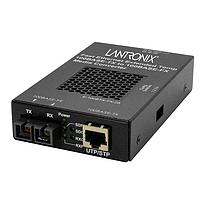 Lantronix E-100BTX-FX-05(SCHT)-EU Media Converters 100MBS TX TO FX HIGH TEMP CONV (SC-HT) W/EU PS