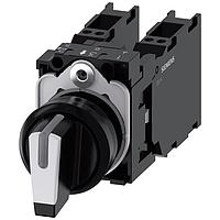 SIEMENS 3SU11002BM603LA0 Control Switches SELECTOR SWITCH. I>O<II. BLACK. WHITE