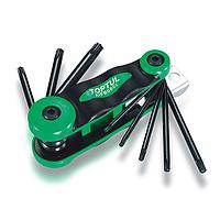 TOPTUL AIFB0801 - 8-in-1 Foldable Star Key Wrench Set