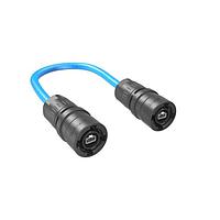 Amphenol Commercial Products MSPEC6P2BC010 Ethernet Cables / Networking Cables SPE IP67 Cable Assembly, IP67 Plug on both ends, 3.0m