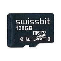 Swissbit SFSD128GN1AM1TO-I-7G-2A1-STD Memory Cards Industrial microSD Card, S-52u, 128 GB, 3D TLC Flash, -40C to +85C