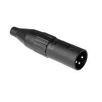 Amphenol Audio AC3MMCPJ Cable Connectors 3 Pole XLR Male Cable Connector Thermoplastic Shell Large Cable Clamp Black