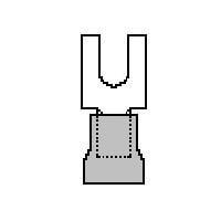 Molex 19198-0005 Spade SPADE 18-22 AWG 08 STUD