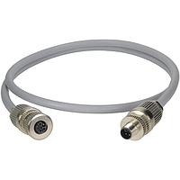 HARTING 2133A7A8523050 Sensor Cables / Actuator Cables M12 L-cd 4+PE Fml-ml 16AWG PVC grey, 5.0m