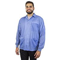 Desco 73749 Jacket with Knitted Cuffs (Blue, X-Small)