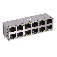 HALO Electronics HCJ26-815SK-L12 Connectors 8P8C RJ45 SHLD 2X6 50U G/Y LED