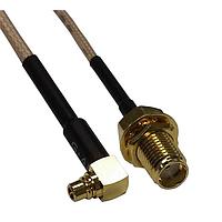 Crystek Corporation CCSMX1-FBM-RG178-24 RF Cable Assemblies DC-6GHz RG178 24 in. SMA FB/MMCX Male RA