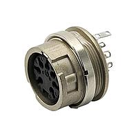 Amphenol Tuchel T 3427 100 Connectors 6P DIN PAN FEM RECPT SODR SILV BAYONET