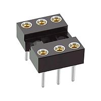 Harwin D2806-42 Open Frame 6P DR IC SOCKET ASSY 2.54MM PITCH