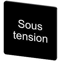 SIEMENS 3SU19000AE160GS0 Labeling Plate, Sous Tension INSCR. LABEL,BLK 27 X 27MM, SOUS TENSION