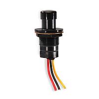 OTTO HPL-6322222 Pushbutton Switch Rear Mount 5/8" BLK 0.5-4.5VDC 18in Lead