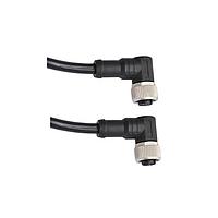 Amphenol LTW M12A04FR-12AFR-SB010 Sensor Cables / Actuator Cables M12 Circular Metric Connector, A Code, Metal, 4A, 04 pins, Female Connector, Female Contact, Right Angle-to-Right Angle, Screw Thread, Overmolded Double Ended, Length 10000mm, IP68 / IP69K