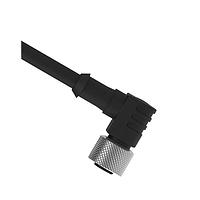 Banner Engineering MQDC20-515RA Sensor Cables / Actuator Cables Cordset: Single Ended M12; 5-pin Right-Angle Female; 4.57 m 5x20 Black PVC Jacket; Nickel-Plated Brass Coupling Nut