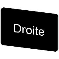 SIEMENS 3SU19000AD160GG0 Labeling Plate, Droite INSCR. LABEL, BLACK 17.5 X 27MM, DROITE