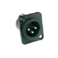 Amphenol Audio AC3-MMDZB Connectors METAL PANEL MOUNT MACH 3 PIN BLACK