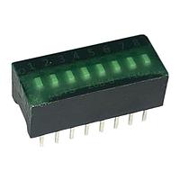 CTS Electronic Components 208-8ST DIP Switches DIP switches/SIP switches, SPST, SLIDE ACTUATOR, 8 POS, Thru-Hole, BOTTOM AND TAPE SEALED, TUBE, OFF