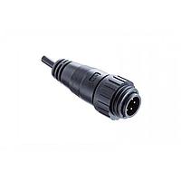 Amphenol LTW PWF-04AMMM-SL7A04 Specialized Cables Power, PWF, Plastic, 12A, 04 pins, Male Connector, Male Contact, Straight, Screw Thread, Overmolded, Length 4000mm, IP67