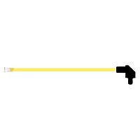 BIVAR SZR1-10.00-F4PBE-4 Flexible Light Pipes with LEDs 10 Inch, Yellow Fiber, Blue Lens