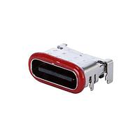 Same Sky (formerly CUI Devices) UJ20-C-H-G-SMT-P16-TR-67 USB Type C Type C, 2.0, Horizontal, Gold Plated 3u,Surface Mount, Etop, 16 pin, T&R, IP67