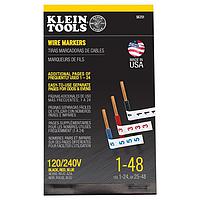 Klein Tools 56251 Wire Labels & Markers Wire Marker Book, 120/240V 3 Phase 1-48