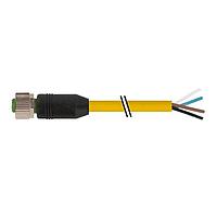 Murrelektronik 7700-12221-1500150 Connectors M12 female 0 with cable, TPE 4x18AWG ye UL/CSA, ITC/PLTC 1.5m