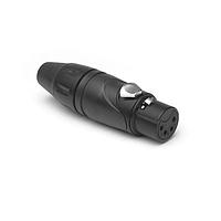 Amphenol Audio AX4FB-AU BULK Cable Connectors MTL SH 4 FEM BLK FINISH GLD PLTD
