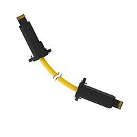 Banner Engineering DELP-118E Sensor Cables / Actuator Cables Cordset: Double Ended LP-Custom; 11-pin Straight Male; 11-pin Straight Male; 2.5 m 11x24 Yellow PVC Jacket; Nylon Black Coupling Nuts