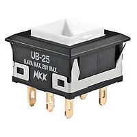 NKK Switches UB25KKG01N Pushbutton Switches SQ SPDT ON(ON) SOLDR LUG BODY ONLY .4VA