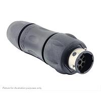 Eaton Souriau-Sunbank UTGX1JC128P Receptacles In line receptacle, with cable gland backshell, for 8 male contacts,  IP68/69K