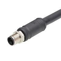 Molex 1205000345 Sensor Cables / Actuator Cables M12 Single-Ended Cordset 4 Poles  Male to Pigtail 16 AWG Black 5.0m  Lngth