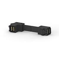 AMP Connectors - TE Connectivity 2820332-3 Mini SAS/SATA Cable Straight to R/A 4i MR 0.7 100 Ohm