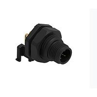 Wurth Elektronik 643230100405 Plugs WRCIRC M12  Screw  Coding A  Panel PCB  Plastic Right Angled with Panel Nut M16  Male connector, polarity 5